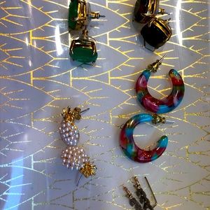 Earring lot 5 pair Kate Spade, Magnolia and other